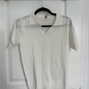 Classic White Short Sleeve Polo Shirt